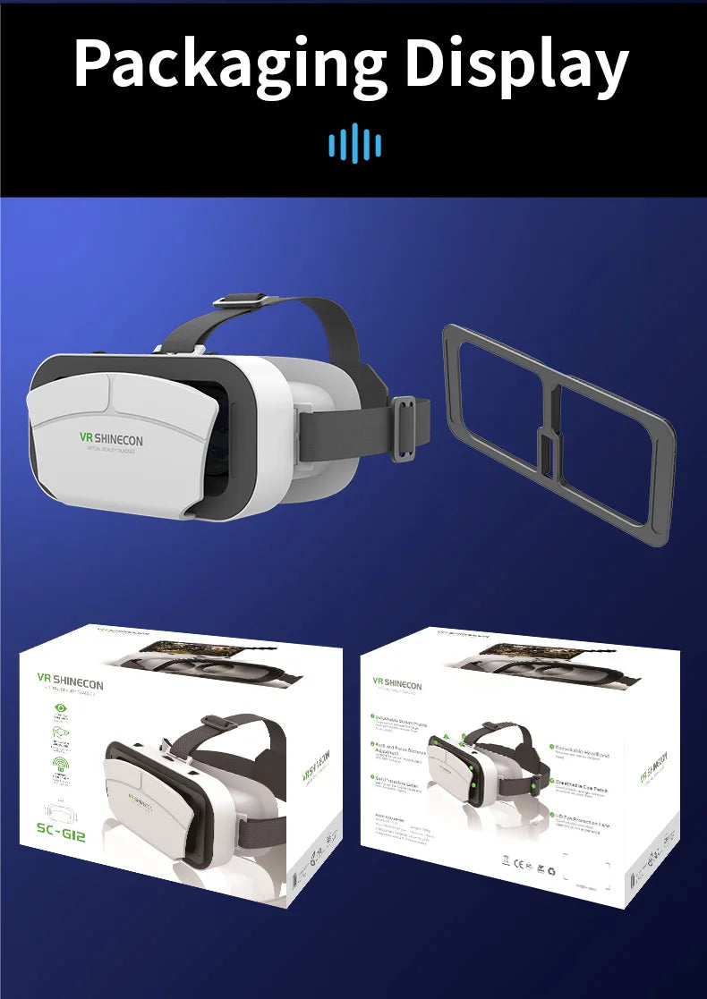 Virtual Reality VR Gözlük Başlık – VR Cihazları 3D Kask Lensli Akıllı Gözlük