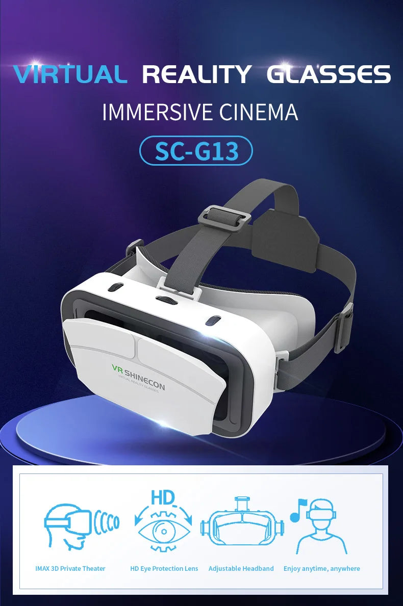 Virtual Reality VR Gözlük Başlık – VR Cihazları 3D Kask Lensli Akıllı Gözlük