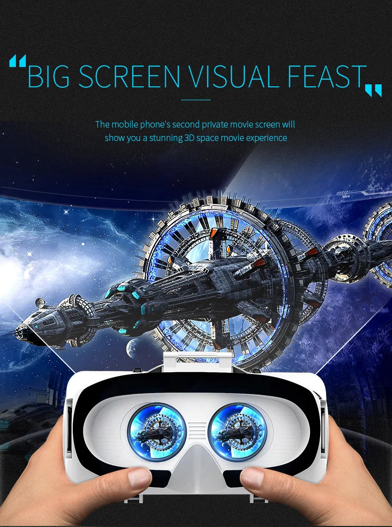 Virtual Reality VR Gözlük Başlık – VR Cihazları 3D Kask Lensli Akıllı Gözlük